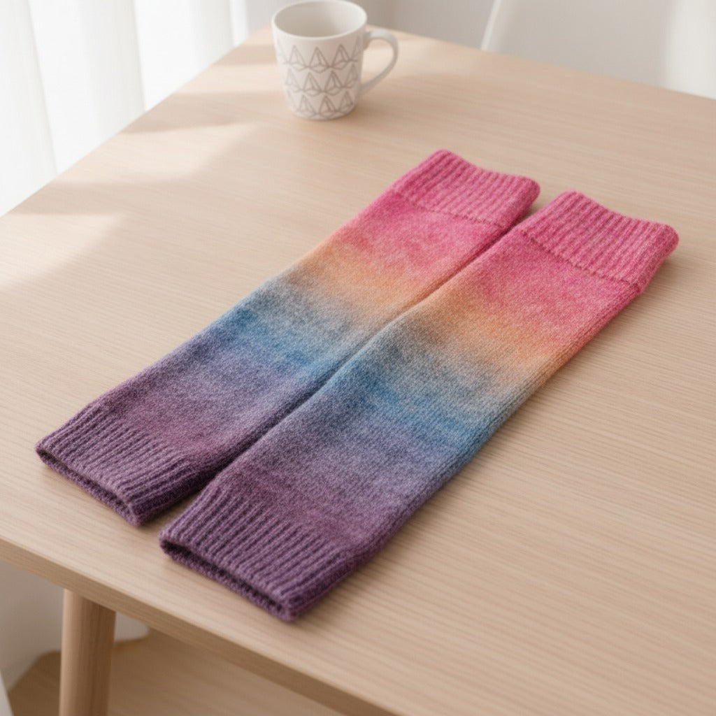 Pastel Gradient Slouch Socks - Purple Gradient