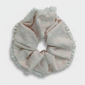 Lace Ruched Scrunchie With Delicate Bow Detail – hair accessories