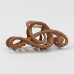 Wooden Treble Clef Music Hair Claw - Dark Wood Grain Music Note Claw Clip – hair accessories (view 1)