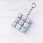 Paw Pad Pop It Keychain - Pink & Purple
