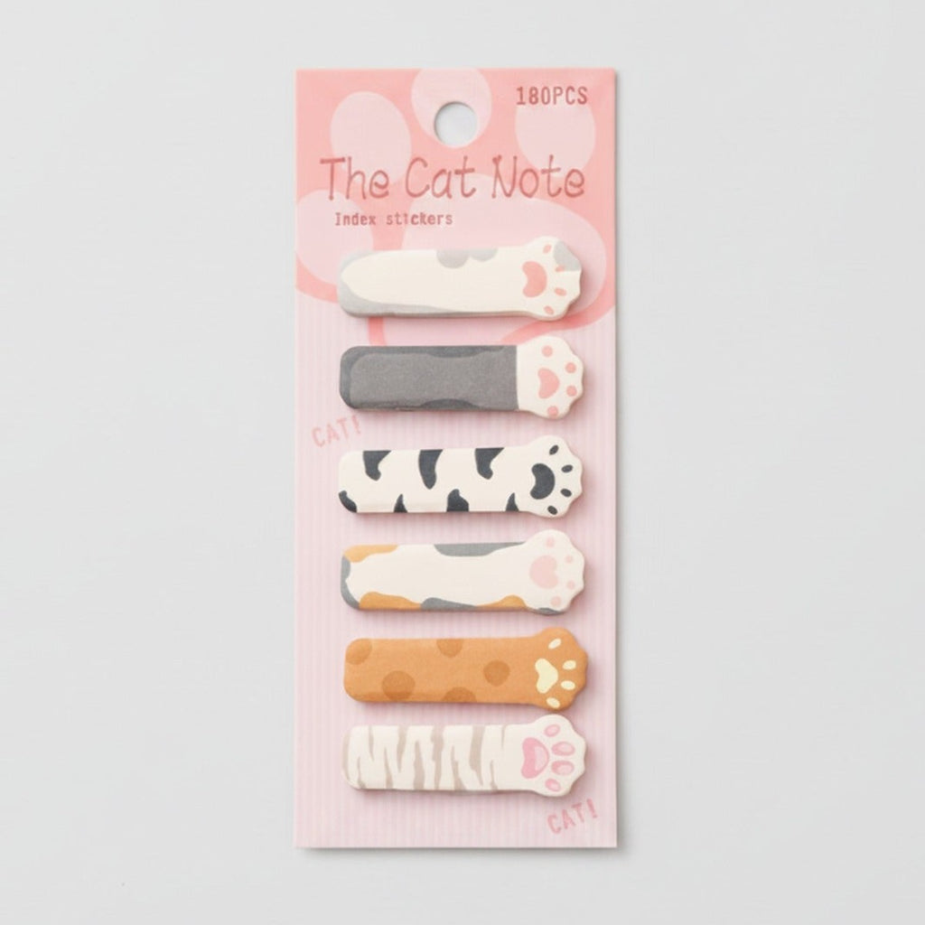 Cat Paw Index Stickers Pink Sticky Notes – stationery (view 1)