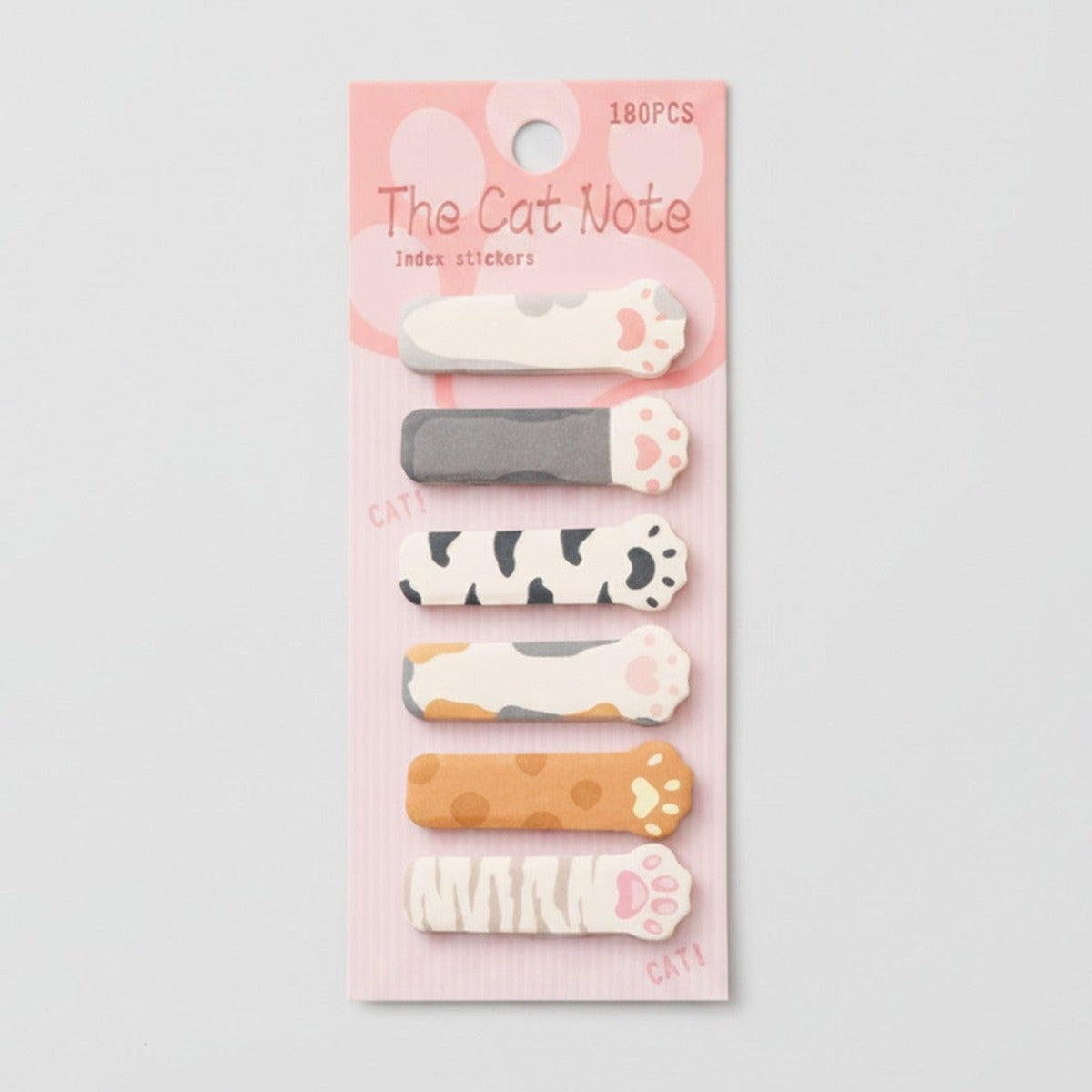 Cat Paw Index Stickers Pink Sticky Notes – stationery (view 1)
