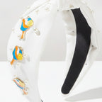 White Pearl Padded Headband With Beach Ball Charms – hair accessories (view 1)