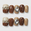 Chocolate Chain & Gem Ring Set