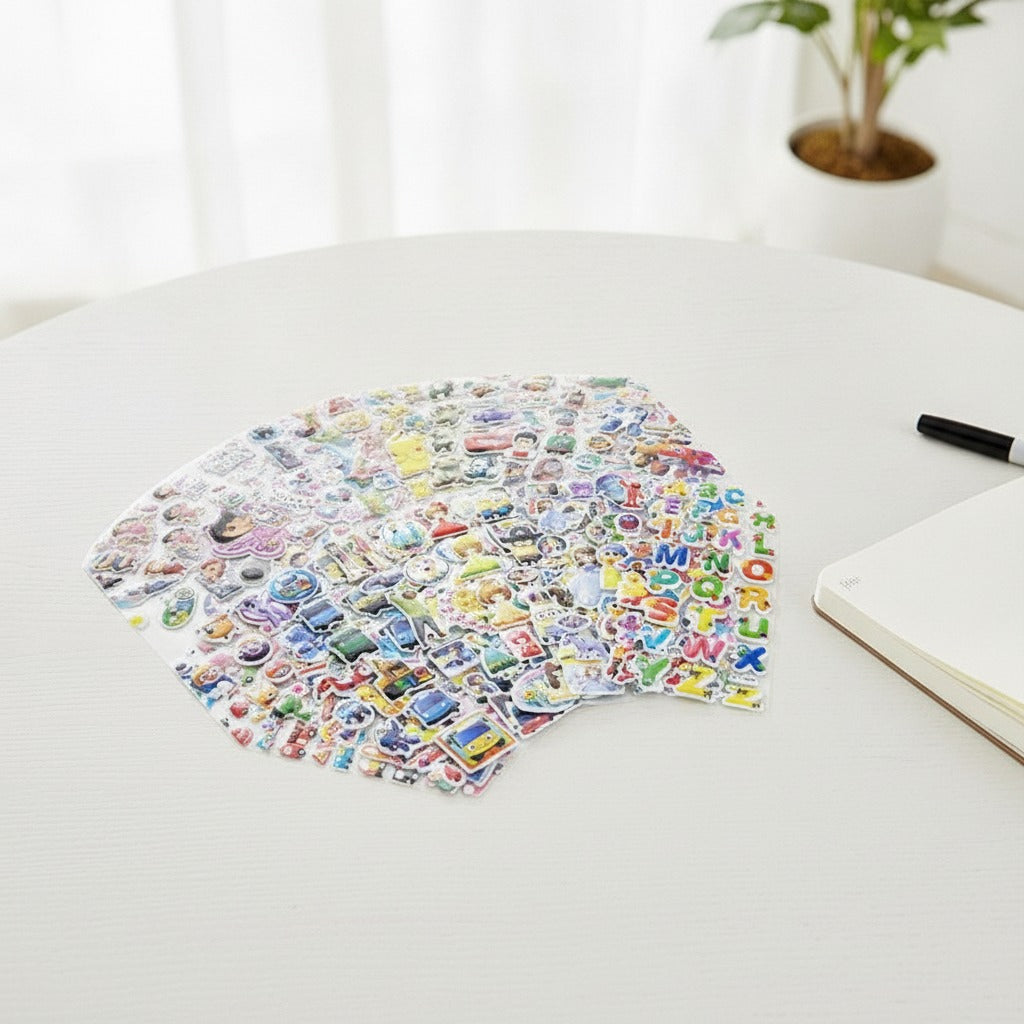 Puffy Heart Sticker Set - Star Mix