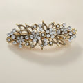 Elegant Floral Rhinestone Hair Barrette – hair accessories (view 1)