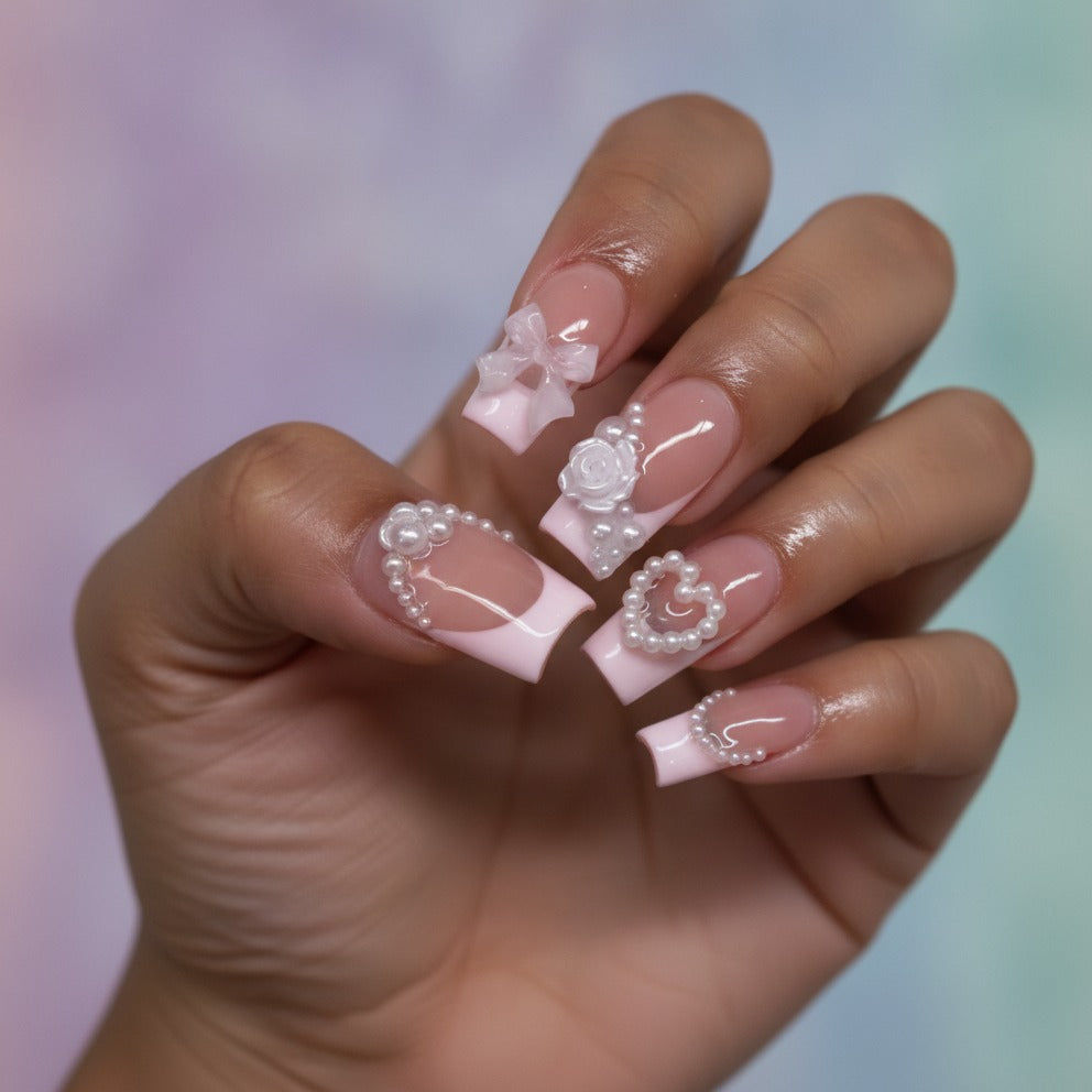 Leopard Bow Press-On Nails - Type 3