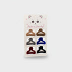 Fuzzy Bear Claw Hair Clip Set Royal Blue