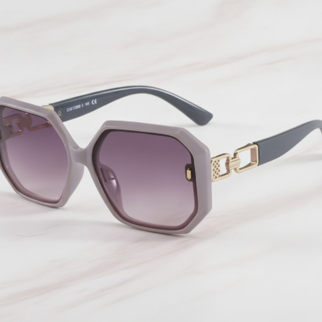 Oversized Gradient Square Sunglasses - Light Gray