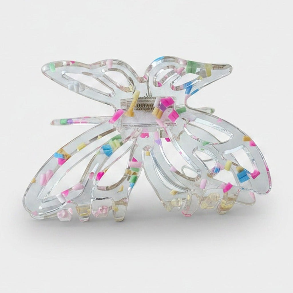 Colorful Confetti Butterfly Hair Claw Clip – hair accessories (view 1)