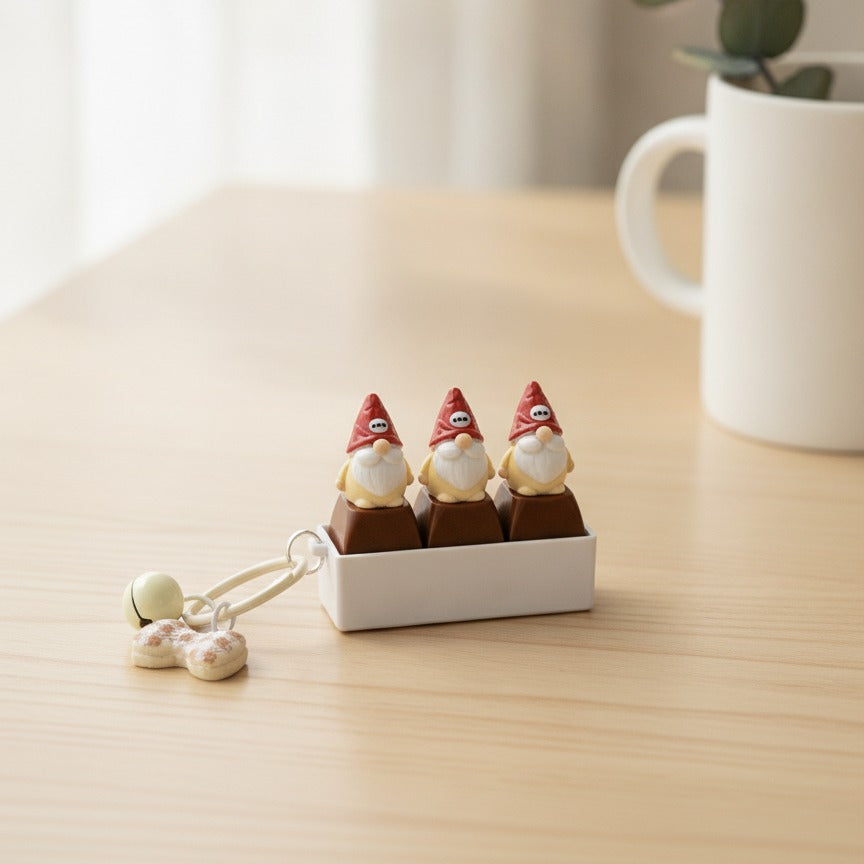 Gnome Crew Keychain - Deep Brown