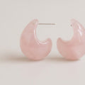 Resin Chunky Crescent Moon Hoop Earrings - Jianyou Accessories – jewelry (view 1)