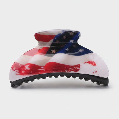 American Flag Stars Hair Claw Clip - Stars & Stripes – hair accessories (view 1)