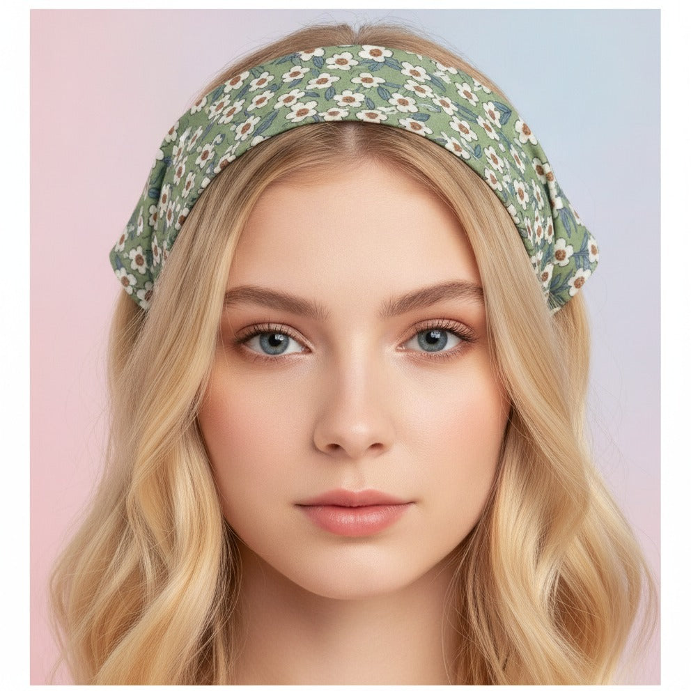 Padded Floral Headband - Sage Floral