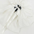 Textured Bow Hair Claw Clip - White – hair accessories (view 1)