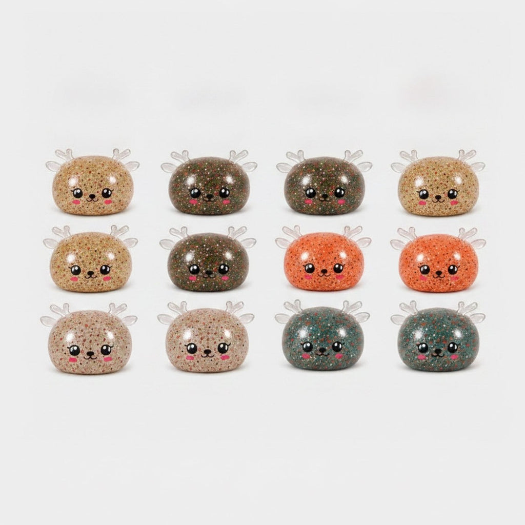 Christmas Bunny Reindeer Bun Squeeze Toy - Type 1