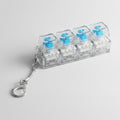 Four-Key Mechanical Switch Keychain - Clear