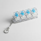 Four-Key Mechanical Switch Keychain - Clear