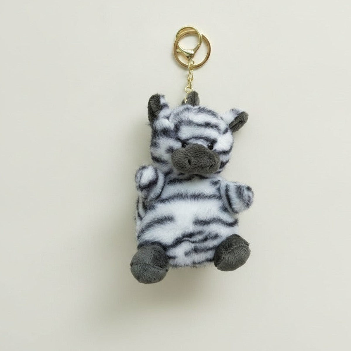 Fluffy Zebra Plush Keychain – novelty & toys (view 1)