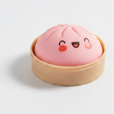 Bao Bun Squishy - Pink Open Basket