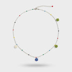 Beaded Colorful Charm Flower Necklace – jewelry (view 1)