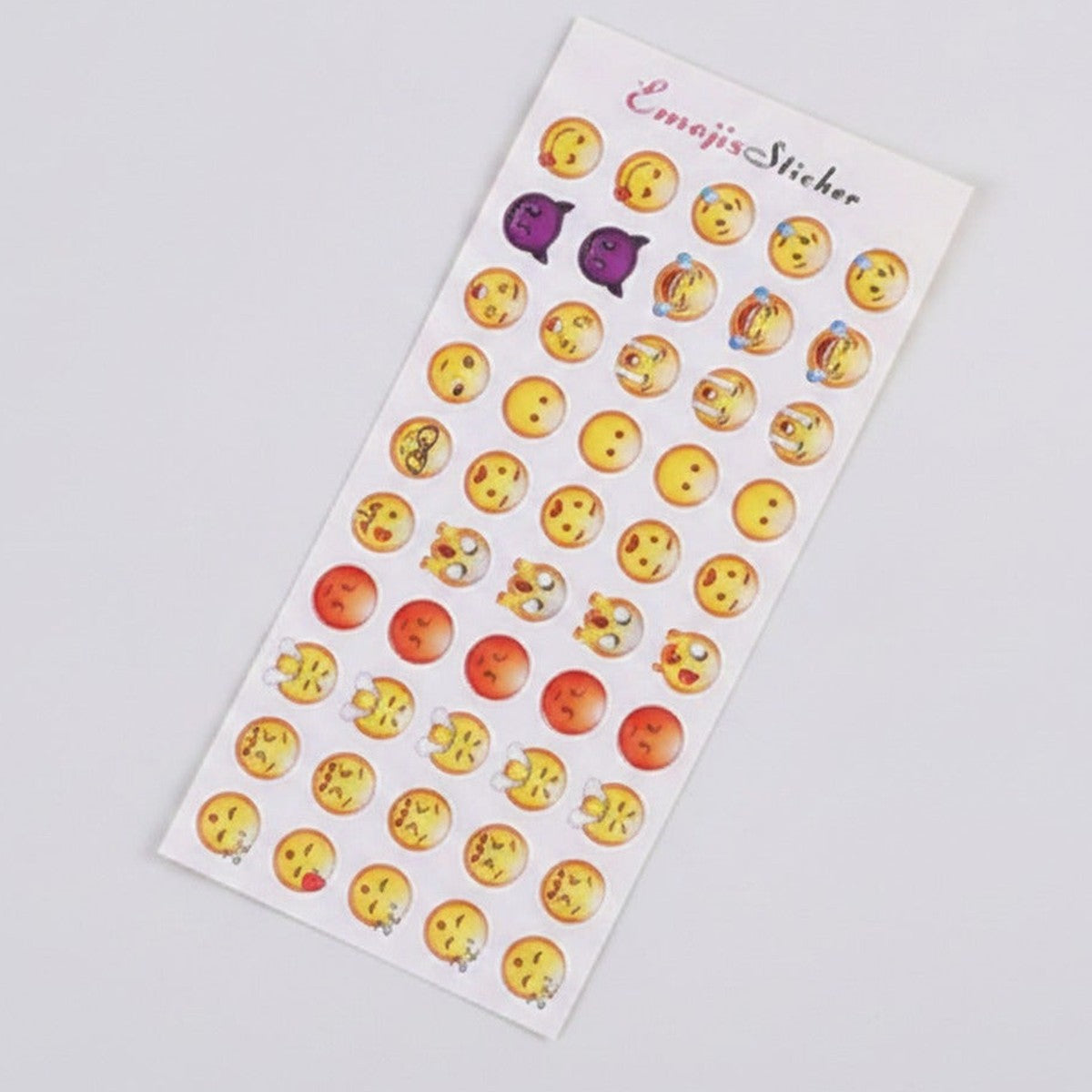 Emoji Sticker Sheets Colorful Smile Faces – stationery (view 1)
