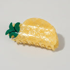 Pineapple Hair Claw With Green Leaf – hair accessories (view 1)