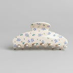 Ceramic Floral Hair Claw Clip With Blue Flowers – hair accessories (view 1)