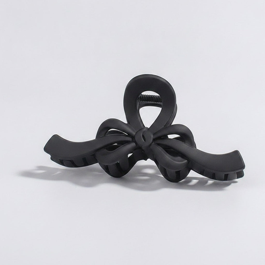 Translucent Bow Hair Claw Clip - TCB-1205-XP Black – hair accessories (view 1)