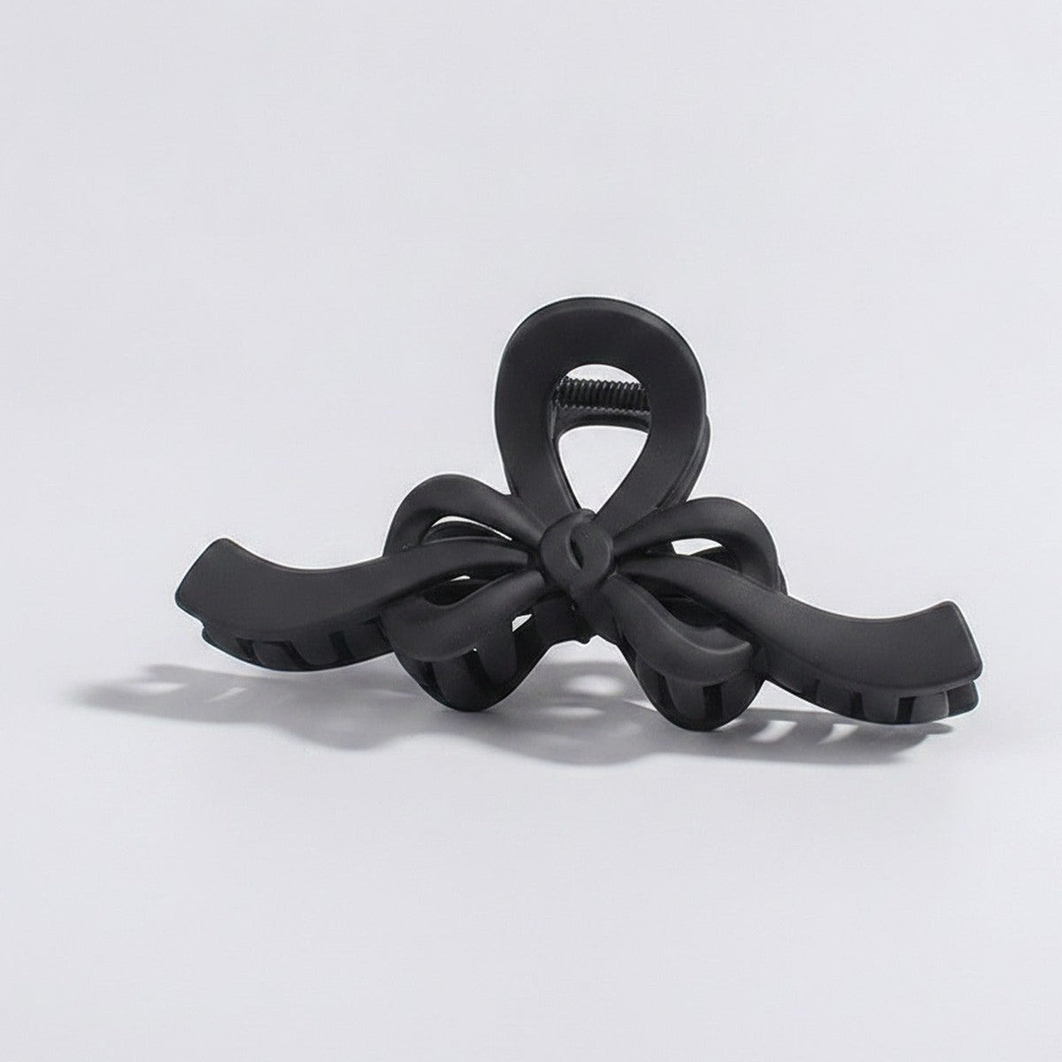 Translucent Bow Hair Claw Clip - TCB-1205-XP Black – hair accessories (view 1)