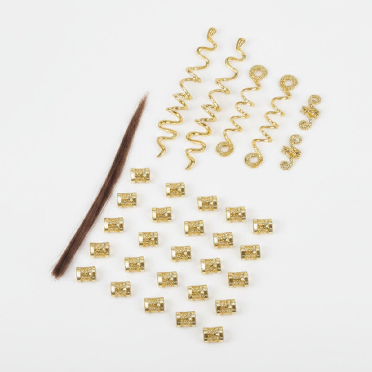 Spiral Hair Clips Assorted Set - Gold – hair accessories (view 1)