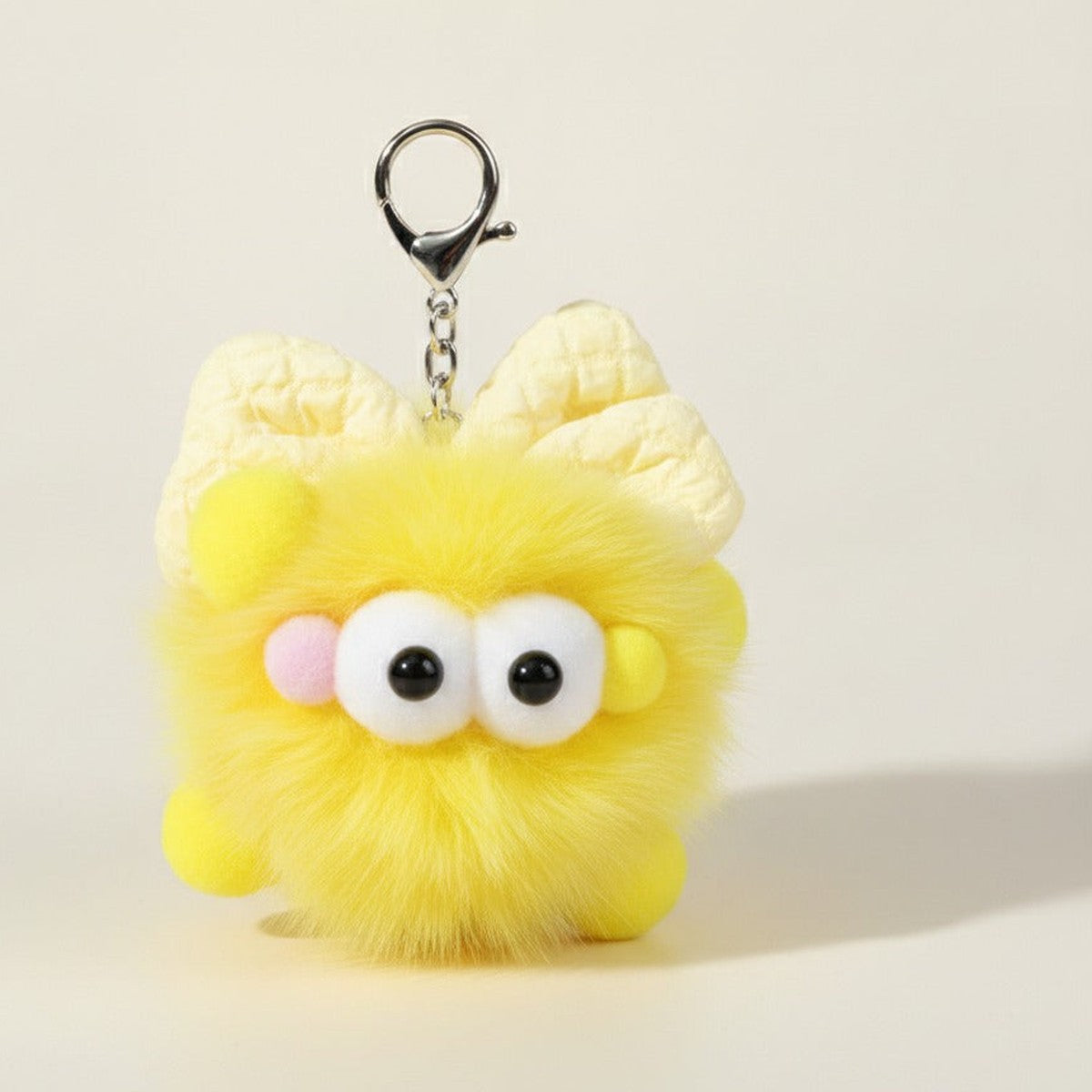 Fluffy Monster Bow Keychain – novelty & toys (view 1)