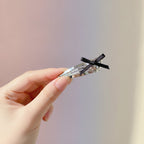 Bow Ribbon BB Clip Set - White Bow