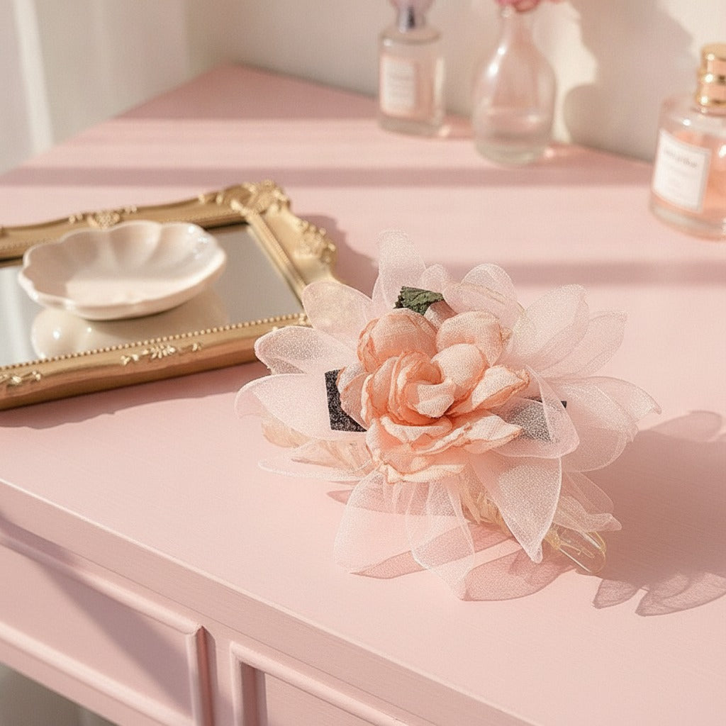 Dreamy Floral Hair Claw Clip - Pink