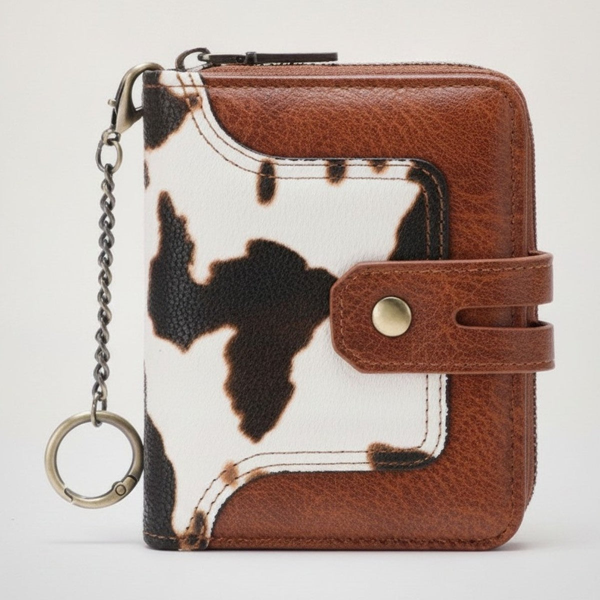 Compact Cow Print Bifold Wallet – bags & wallets (view 1)