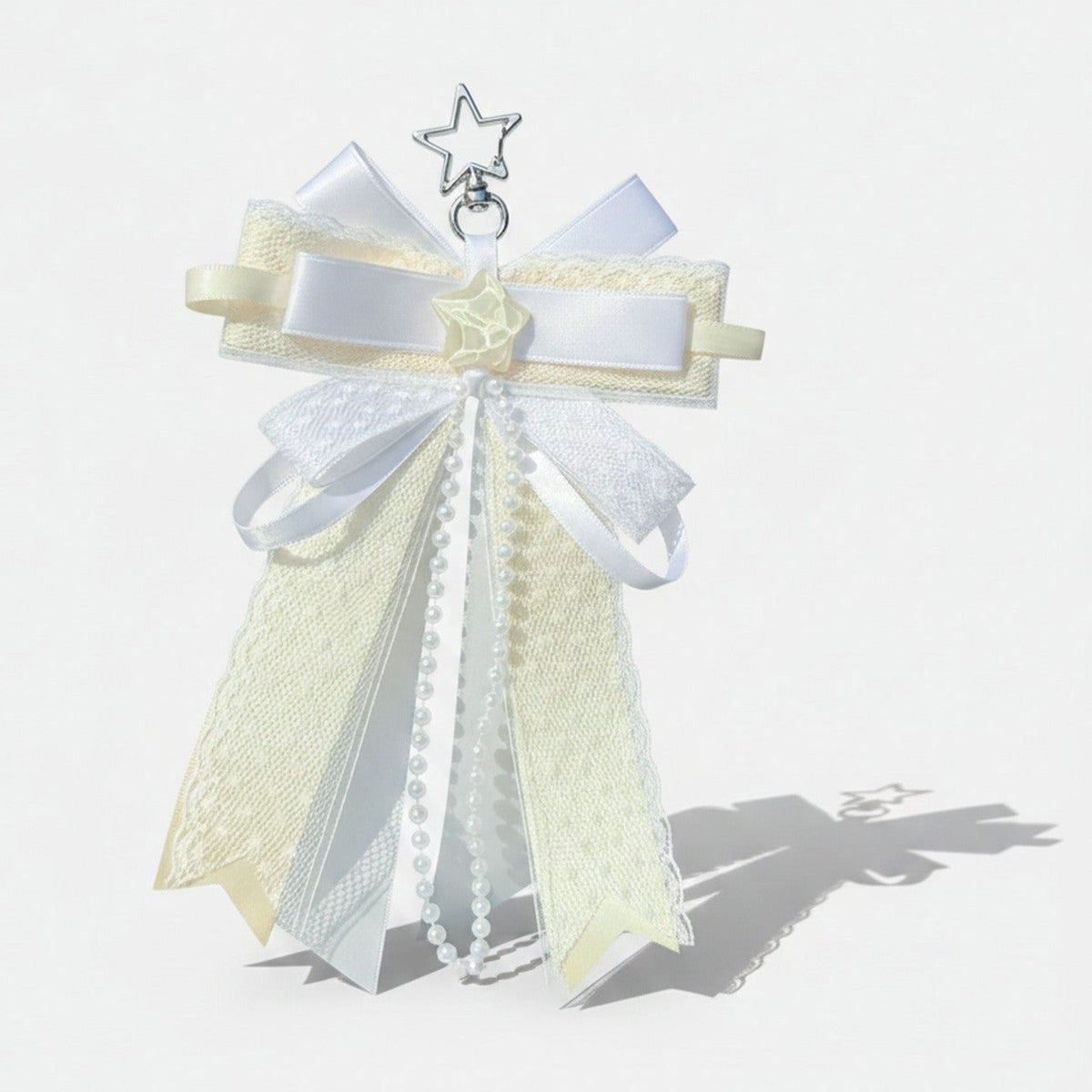 Layered Bow Bag Charm - Yellow