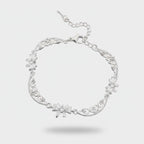 Silver Flower Charm Filigree Bracelet – jewelry (view 1)