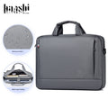 Waterproof Laptop Briefcase Business Shoulder Bag - Darkgray