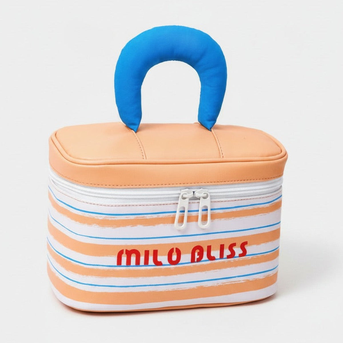 Layered Cosmetic Case With Handle - Orange – bags & wallets (view 1)