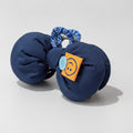 Puffy Bow Hair Claw - Navy Blue