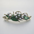 Vintage Style Leaf Pearl Hair Barrette – hair accessories (view 1)