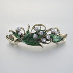 Vintage Style Leaf Pearl Hair Barrette – hair accessories (view 1)