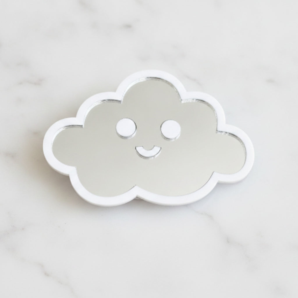 Happy Cloud Phone Grip - White