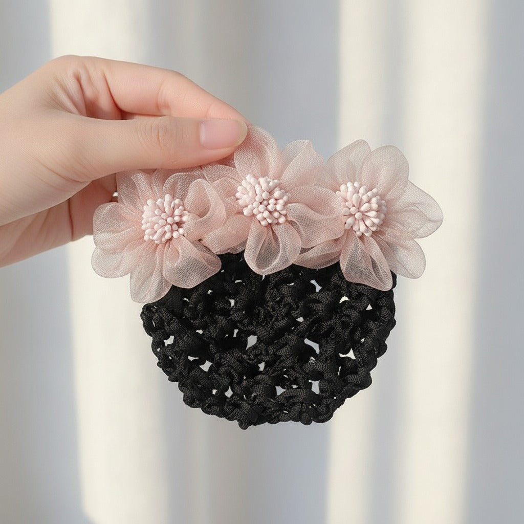 Flower Cluster Hair Claw - Light Pink