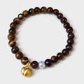 Tiger Eye Pearl Charm Beaded Bracelet – jewelry (view 1)