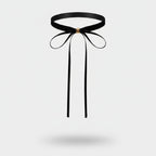 Black Ribbon Bow Choker Necklace – jewelry (view 1)