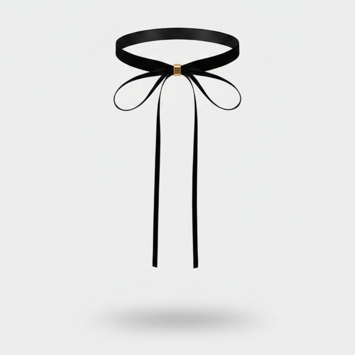 Black Ribbon Bow Choker Necklace – jewelry (view 1)