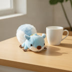 Fluffy Squirrel Keychain - Blue