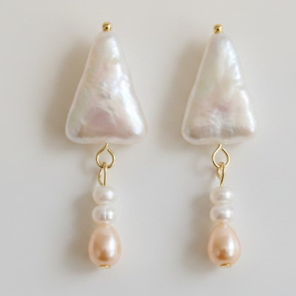 Elegant Irregular Pearl Drop Earrings – jewelry (view 1)