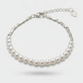 Pearl Beaded Silver Chain Bracelet – jewelry (view 1)